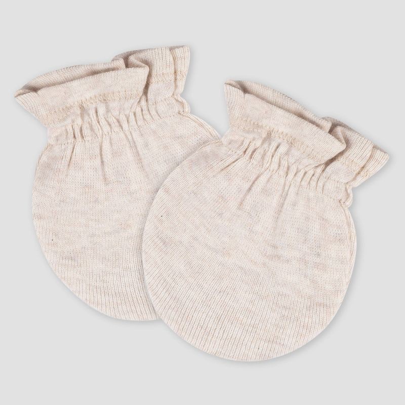 slide 2 of 7, Gerber Baby 6pk Hat & Mitten Set - Pink: Cotton Knit, Elastic Cuffs, 12 Months, 6 ct