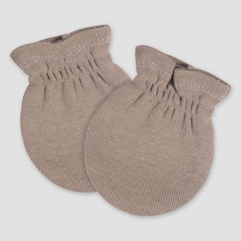 slide 3 of 7, Gerber Baby 6pk Hat & Mitten Set - Pink: Cotton Knit, Elastic Cuffs, 12 Months, 6 ct