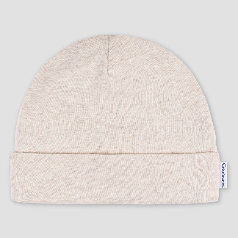 slide 5 of 7, Gerber Baby 6pk Hat & Mitten Set - Pink: Cotton Knit, Elastic Cuffs, 12 Months, 6 ct