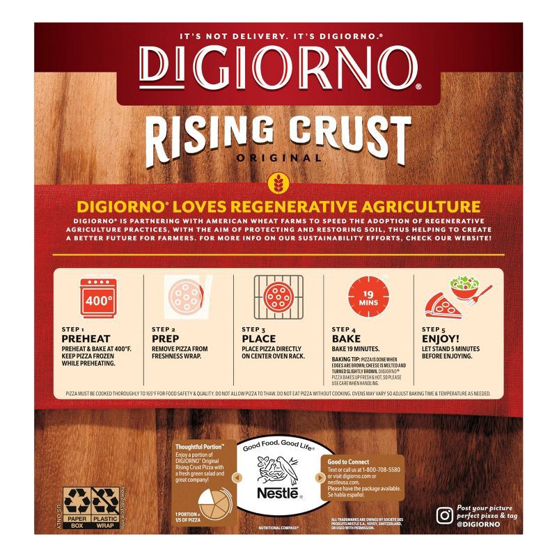 slide 8 of 8, DiGiorno Rising Crust Four Cheese Frozen Pizza - 24.6oz, 24.6 oz