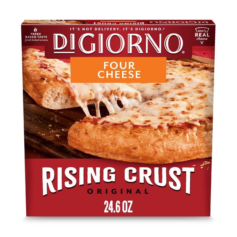 slide 1 of 8, DiGiorno Rising Crust Four Cheese Frozen Pizza - 24.6oz, 24.6 oz