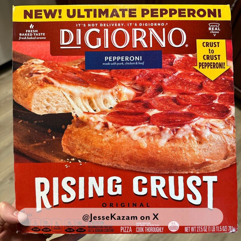 slide 4 of 6, DiGiorno Rising Crust Pepperoni Frozen Pizza - 24.7oz, 24.7 oz