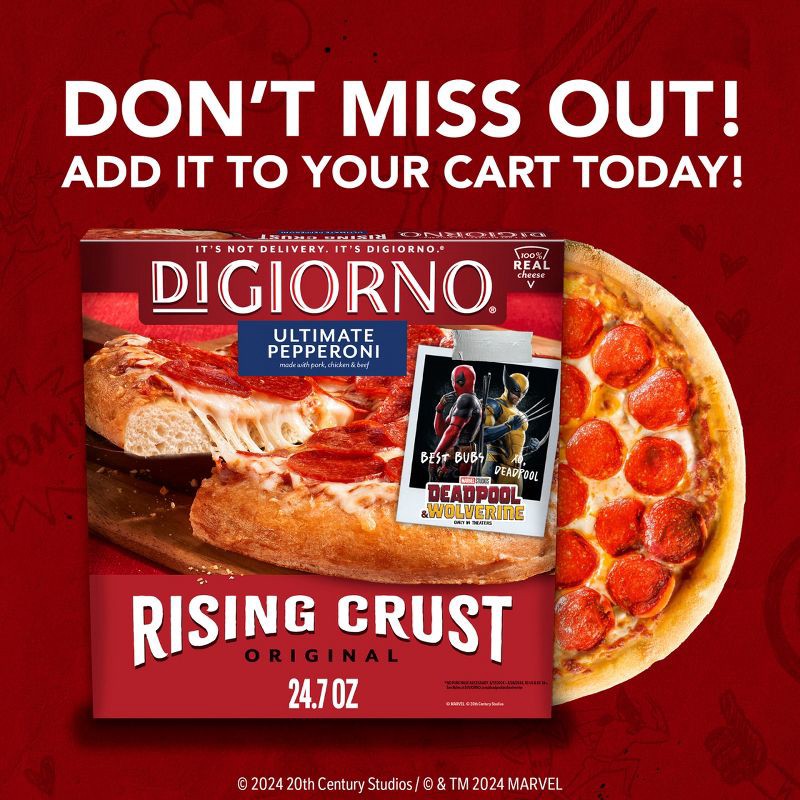 slide 5 of 11, DiGiorno Rising Crust Pepperoni Frozen Pizza - 24.7oz, 24.7 oz