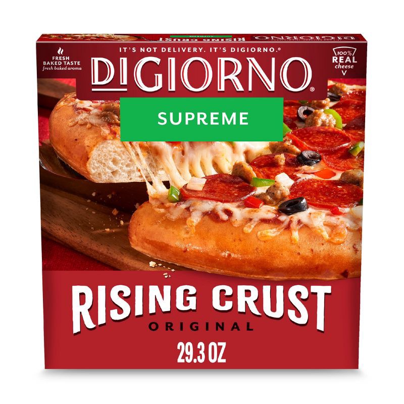 slide 1 of 13, DiGiorno Rising Crust Supreme Frozen Pizza - 29.3oz, 29.3 oz