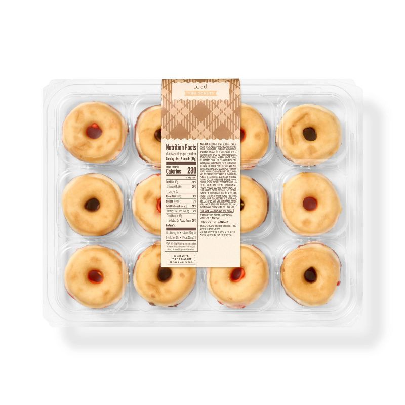 slide 2 of 4, Harvest Iced Mini Donuts - 8oz/12ct - Favorite Day™, 12 ct; 8 oz
