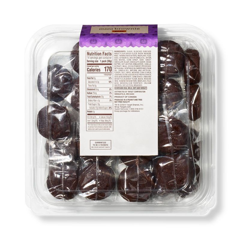 slide 3 of 3, Trick or Treat Brownie Bite Tub - 10.7oz/14ct - Favorite Day™, 10.7 oz, 14 ct