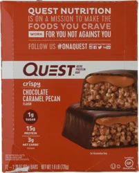 Quest Hero Protein Bar, Chocolate Caramel Pecan Flavor, Crispy