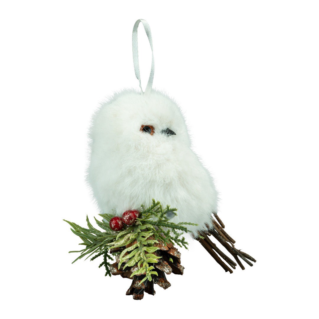 slide 2 of 3, 5" White Owl Ornament By Ashland, 5 in