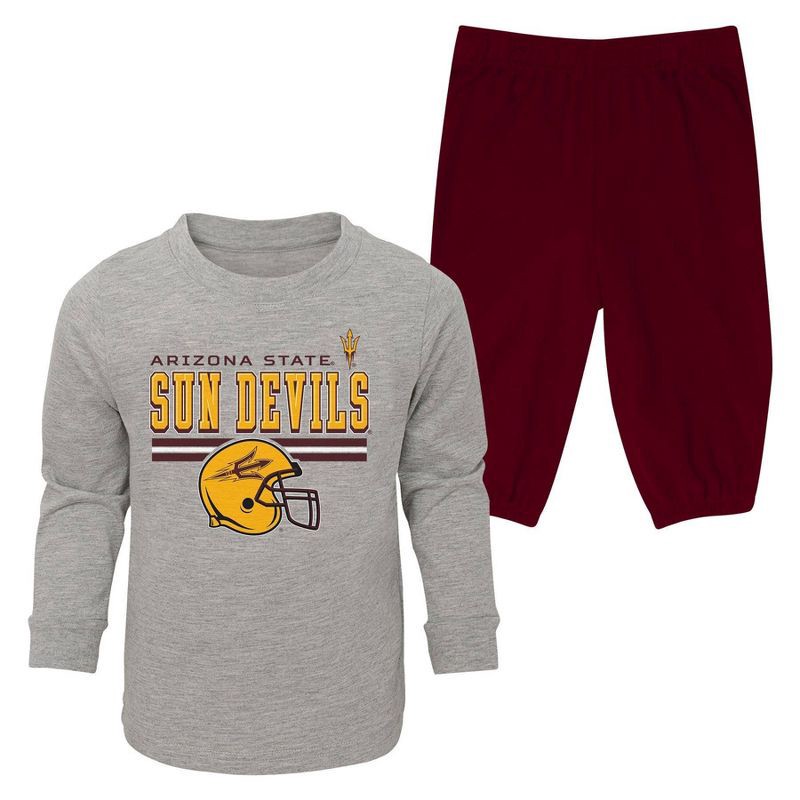 slide 1 of 3, NCAA Arizona State Sun Devils Toddler Boys' 2pc Long Sleeve T-Shirt & Pants Set - 18M, 2 ct