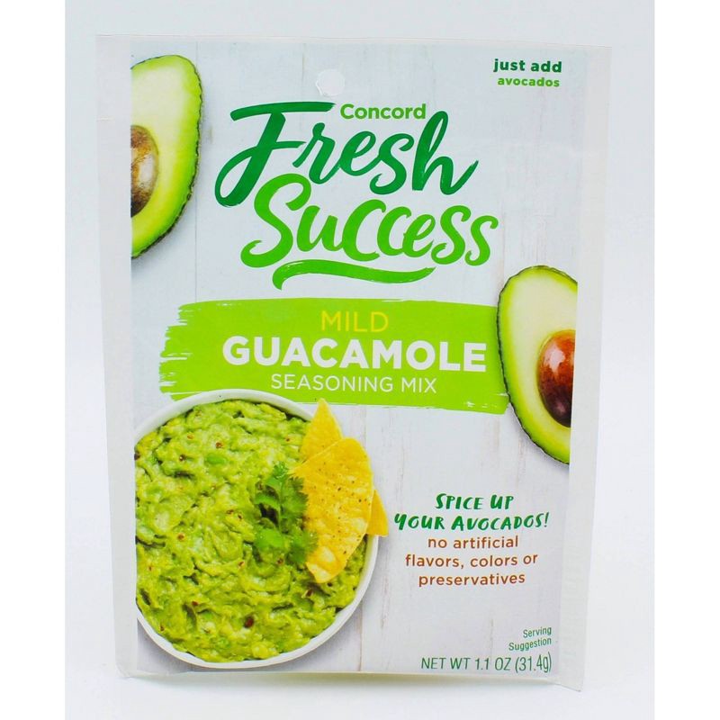 slide 1 of 4, Concord Foods Fresh Success Mild Guacamole Mix - 1.1oz, 1.1 oz