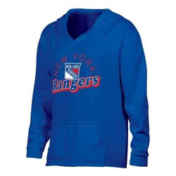 NHL New York Rangers Women's Dark Fleece Hooded Sweatshirt - L