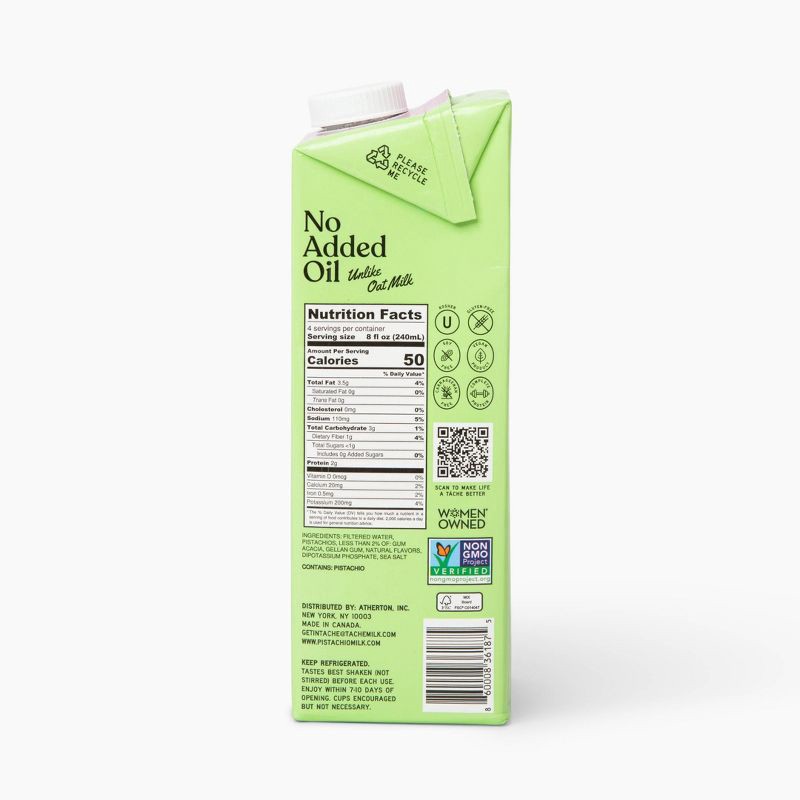 slide 3 of 4, Tache Pistachio Milk Unsweetened Vanilla - 32 fl oz, 32 fl oz