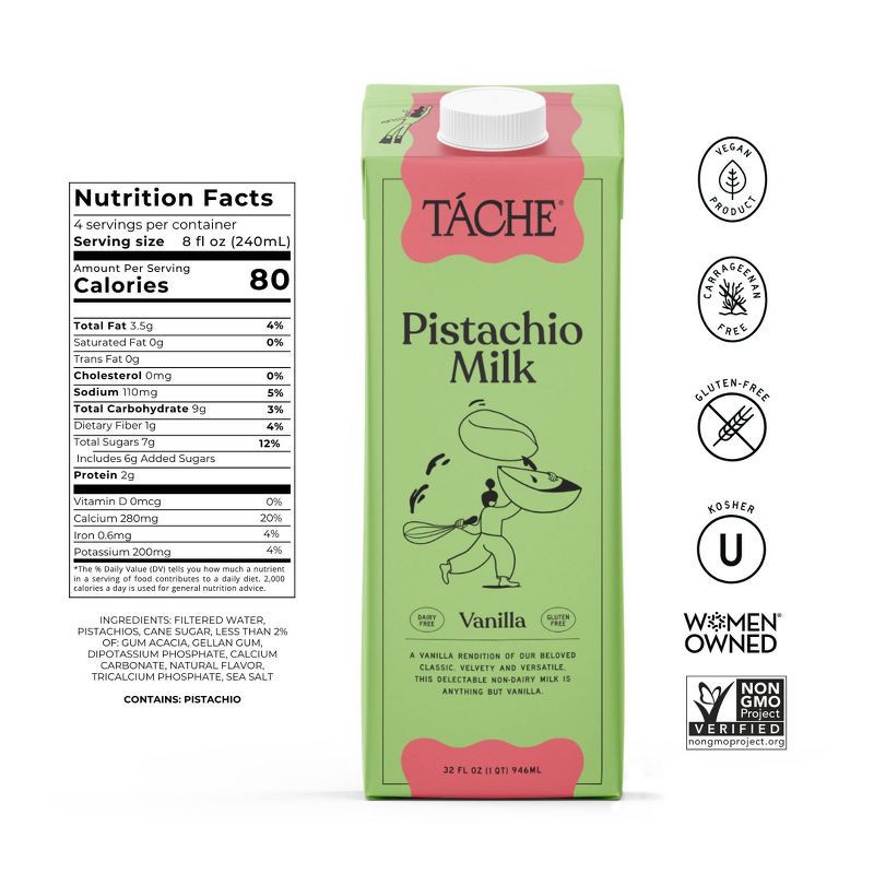 slide 4 of 4, Tache Pistachio Milk Vanilla - 32 fl oz, 32 fl oz