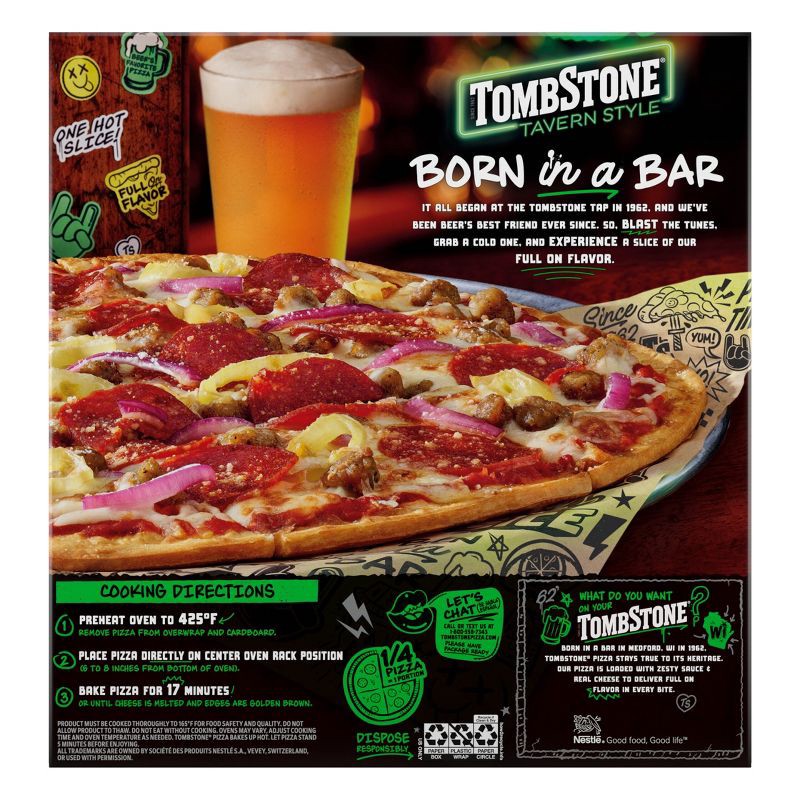 slide 2 of 13, Tombstone Tavern Style Frozen Pizza The Primo - 20oz, 20 oz