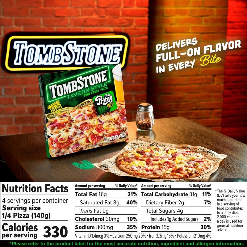 slide 7 of 13, Tombstone Tavern Style Frozen Pizza The Primo - 20oz, 20 oz