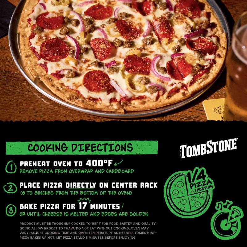 slide 11 of 13, Tombstone Tavern Style Frozen Pizza The Primo - 20oz, 20 oz