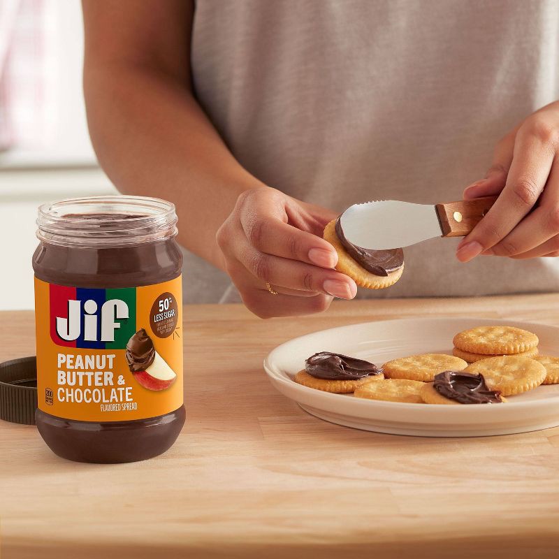 slide 2 of 6, Jif Peanut Butter & Chocolate Flavored Spread - 15oz, 15 oz