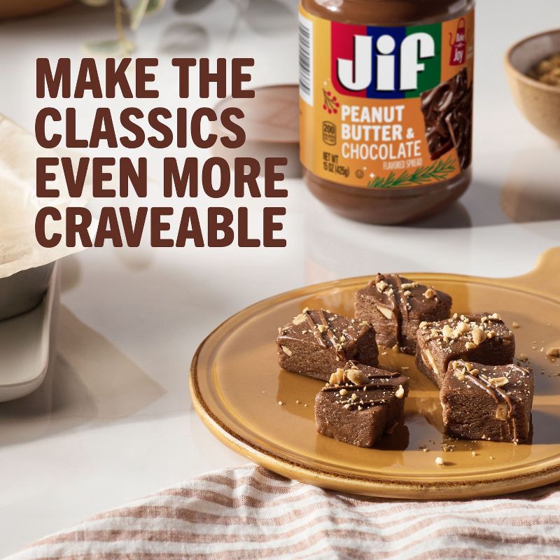 slide 6 of 9, Jif Peanut Butter & Chocolate Flavored Spread - 15oz, 15 oz