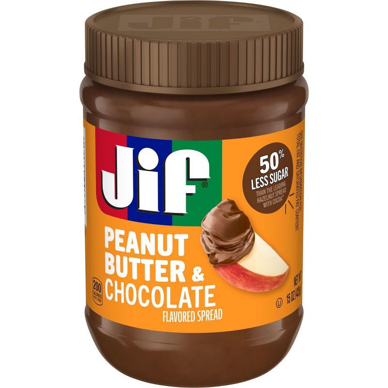 slide 1 of 6, Jif Peanut Butter & Chocolate Flavored Spread - 15oz, 15 oz