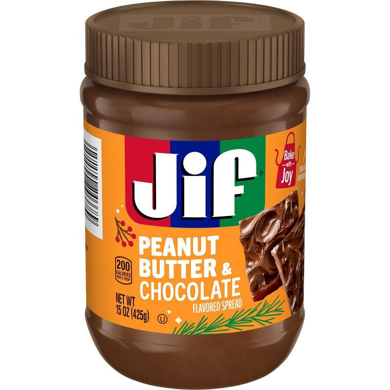 slide 1 of 9, Jif Peanut Butter & Chocolate Flavored Spread - 15oz, 15 oz