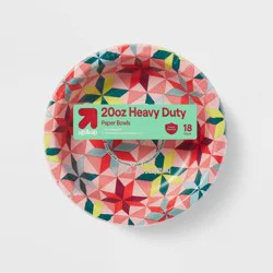 Holiday Disposable Dinnerware Bowl - Quilted Star - 20oz/18ct - up&up™