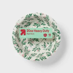 Holiday Disposable Dinnerware Bowl - Botanical - 20oz/18ct - up&up™