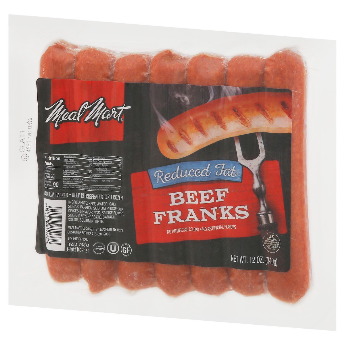 slide 7 of 9, Meal Mart Beef Franks, 12 oz