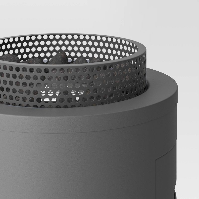 slide 5 of 5, 1lb Round Column Fire Pit Gray - Room Essentials™, 1 lb