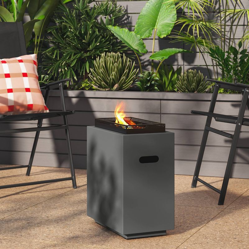slide 2 of 6, 1lb Rectangular Fire Pit Gray - Room Essentials™, 1 lb