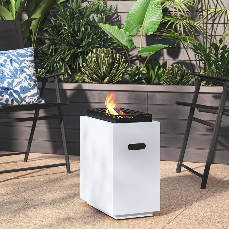 slide 2 of 6, 1lb Rectangular Fire Pit White - Room Essentials™, 1 lb