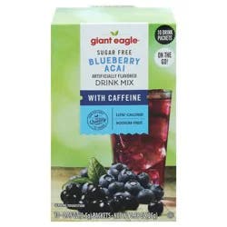 GE On The Go! Drink Mix Blueberry Acai W/Caffeine- 10 ct
