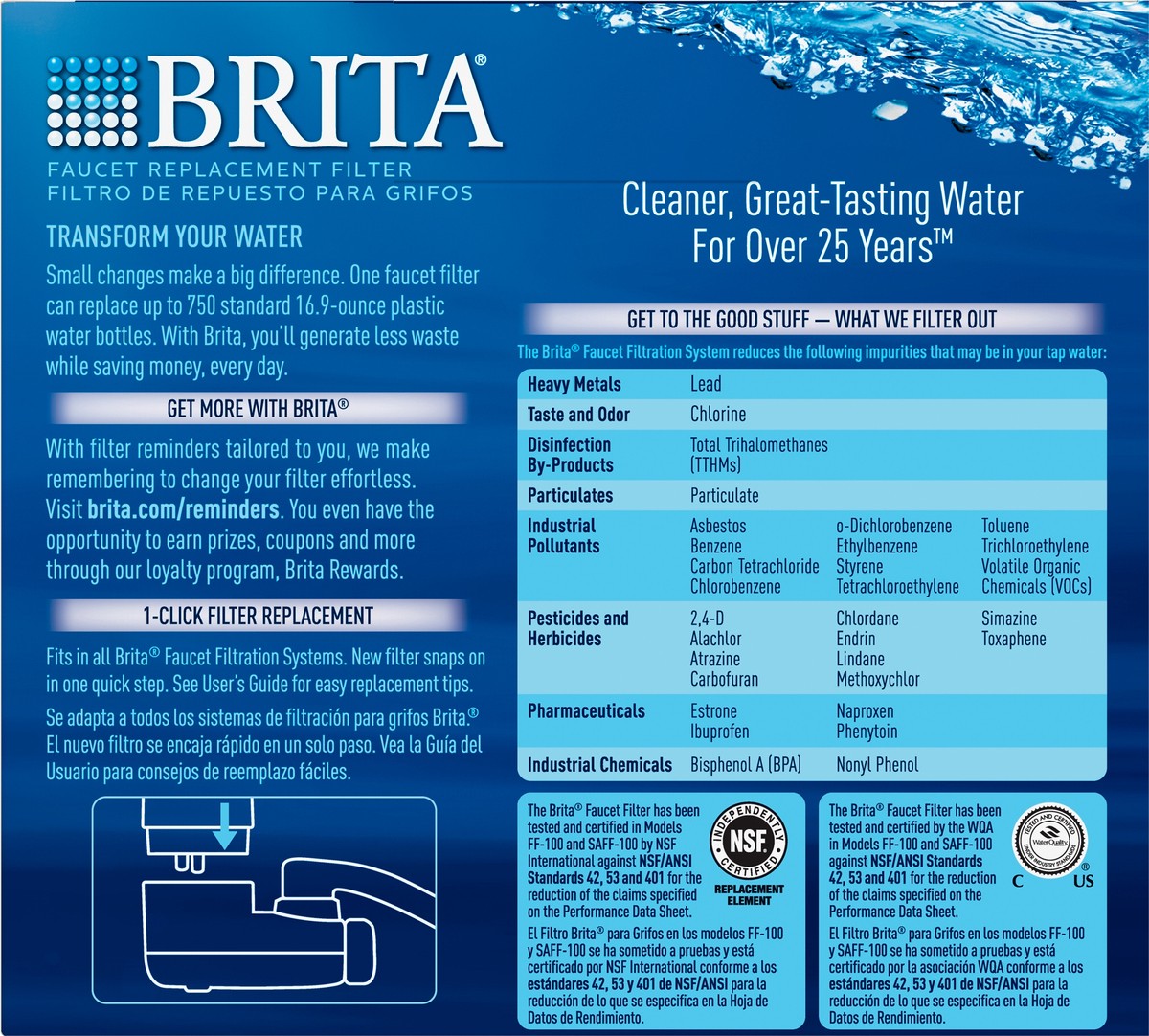 slide 5 of 7, Brita Faucet Replacement Filters 2 ea, 2 ct