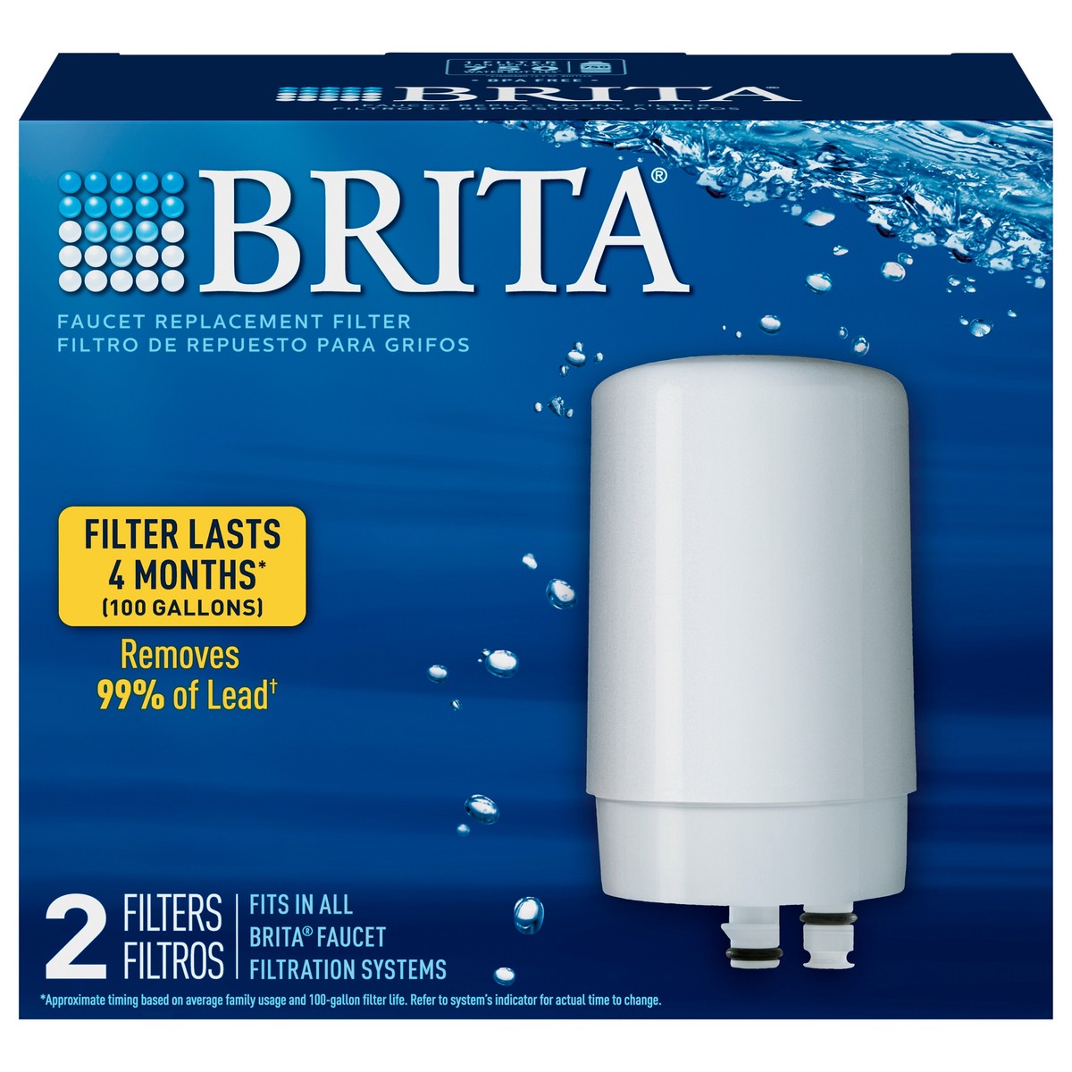 slide 1 of 7, Brita Faucet Replacement Filters 2 ea, 2 ct