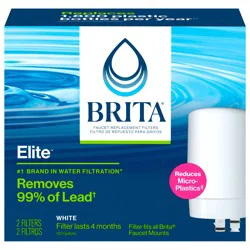 Brita Tap Water Filter, Water Filtration System Replacement Filters For Faucets, Reduces Lead, BPA Free - White, 2 Count