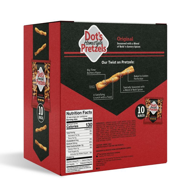 slide 4 of 5, Dot's Homestyle Pretzels Original Twists Snack Multipack - 10oz/10ct, 10 ct; 10 oz