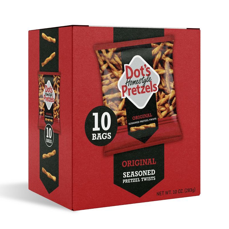 slide 1 of 5, Dot's Homestyle Pretzels Original Twists Snack Multipack - 10oz/10ct, 10 ct; 10 oz