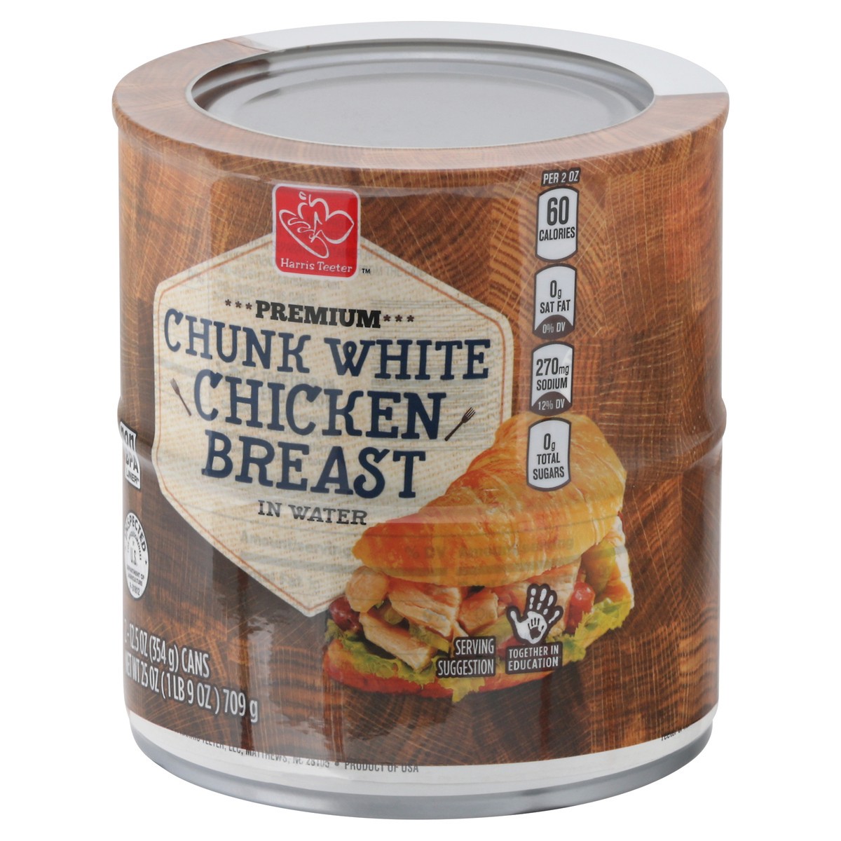 slide 6 of 13, Harris Teeter Chicken White Canned, 1 ct