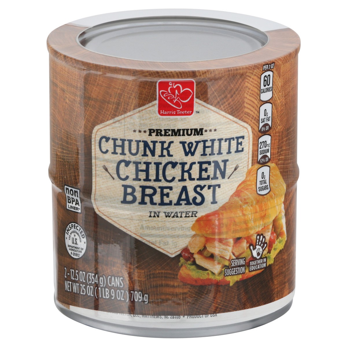slide 3 of 13, Harris Teeter Chicken White Canned, 1 ct