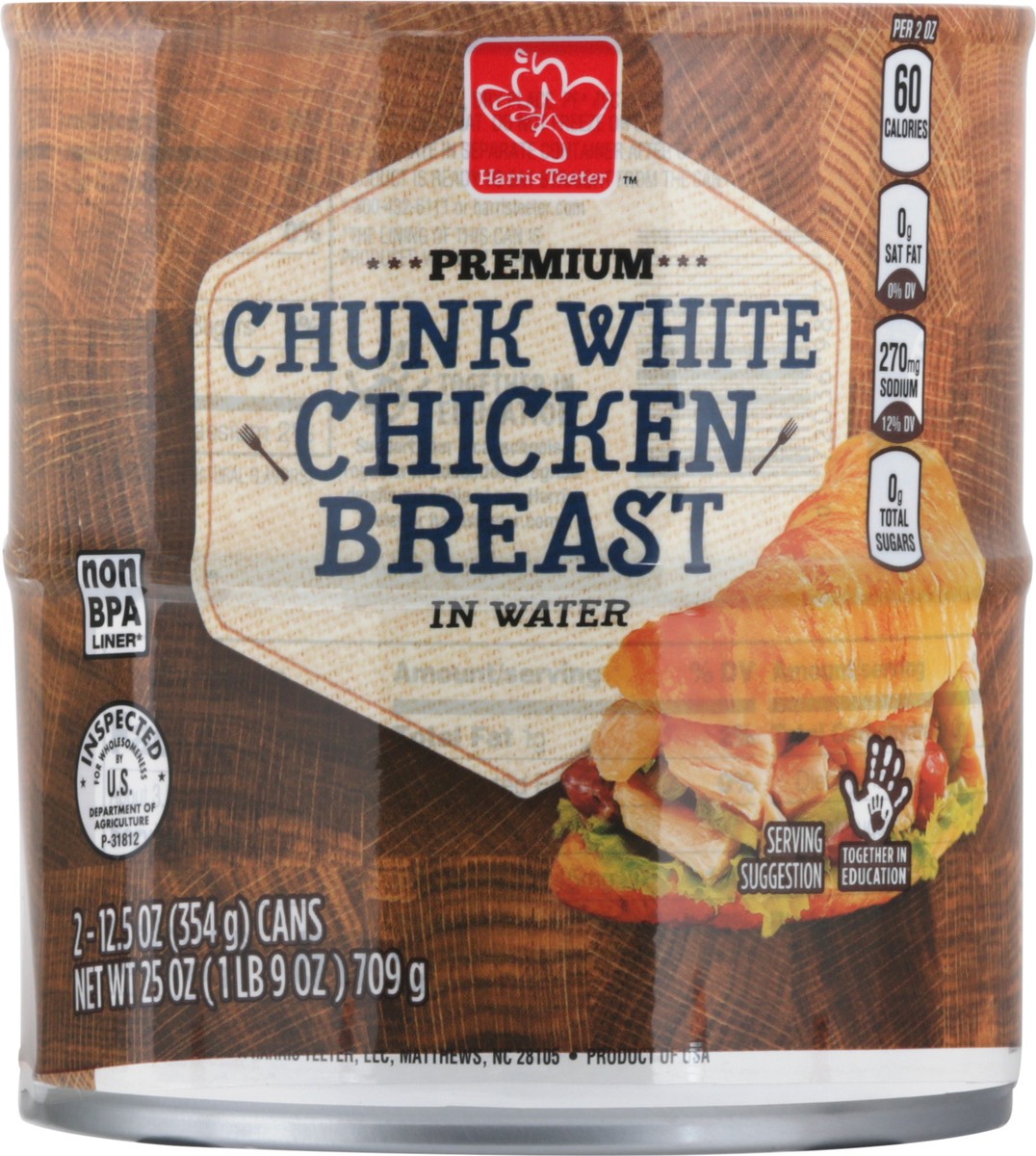 slide 12 of 13, Harris Teeter Chicken White Canned, 1 ct
