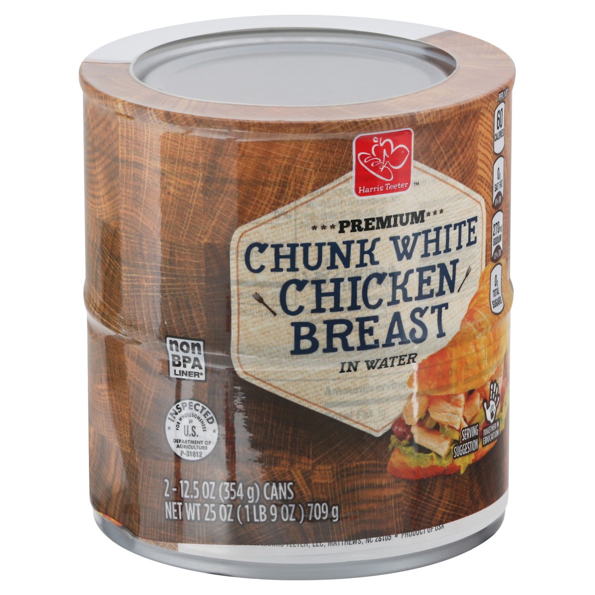 slide 13 of 13, Harris Teeter Chicken White Canned, 1 ct