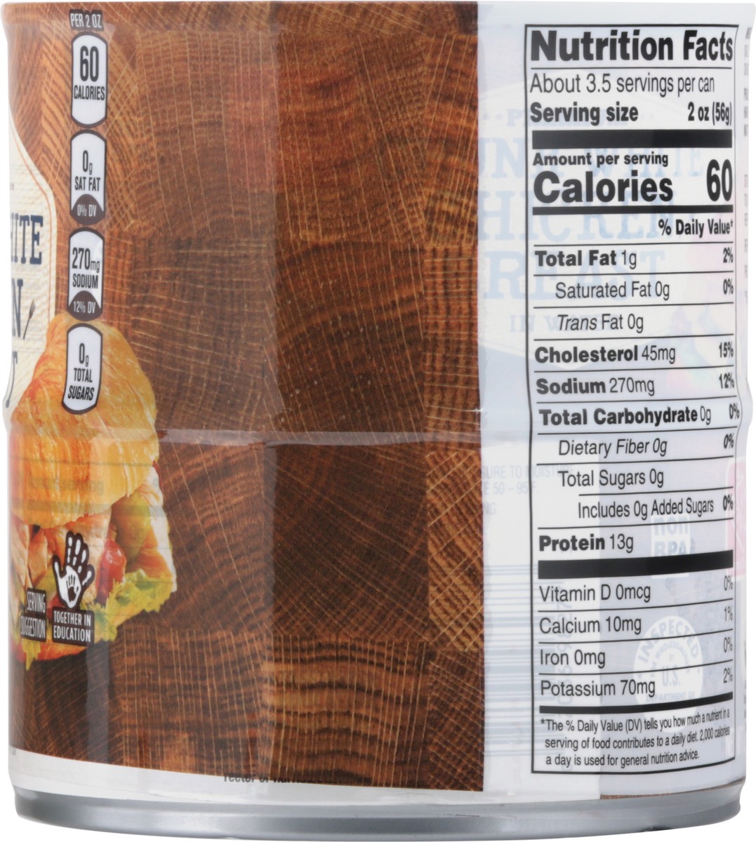 slide 4 of 13, Harris Teeter Chicken White Canned, 1 ct