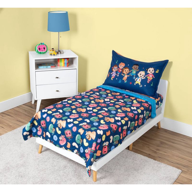 slide 2 of 8, CoComelon Kids' 4 pc Toddler Bed Set, 4 ct