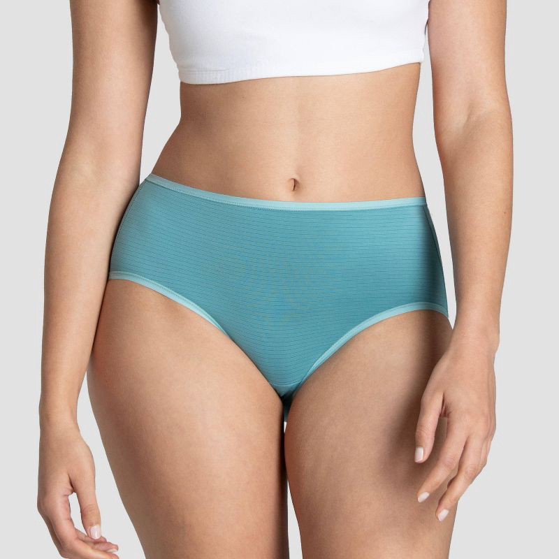 slide 3 of 5, Fruit of the Loom Women's 6pk Striped Breathable Cooling Briefs - Colors May Vary 6: High Rise, Moisture Wicking, Tagless, Knit Fabric, 6 ct
