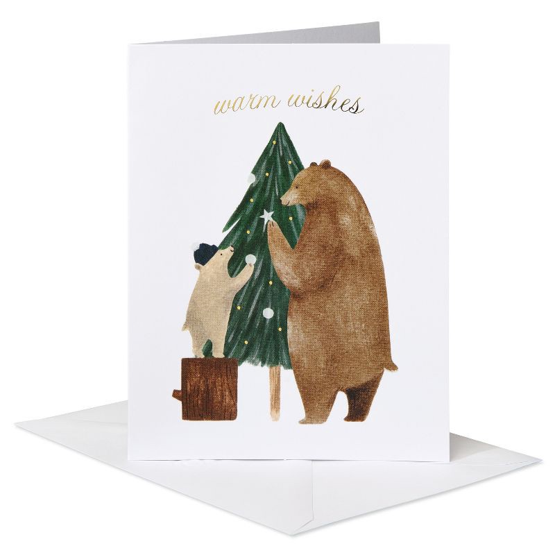 slide 2 of 6, American Greetings 10ct Bears with Tree Blank Notecards, 10 ct