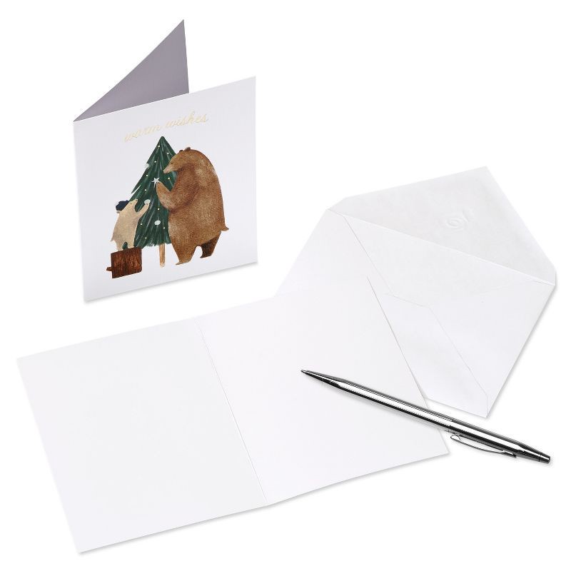 slide 3 of 6, American Greetings 10ct Bears with Tree Blank Notecards, 10 ct