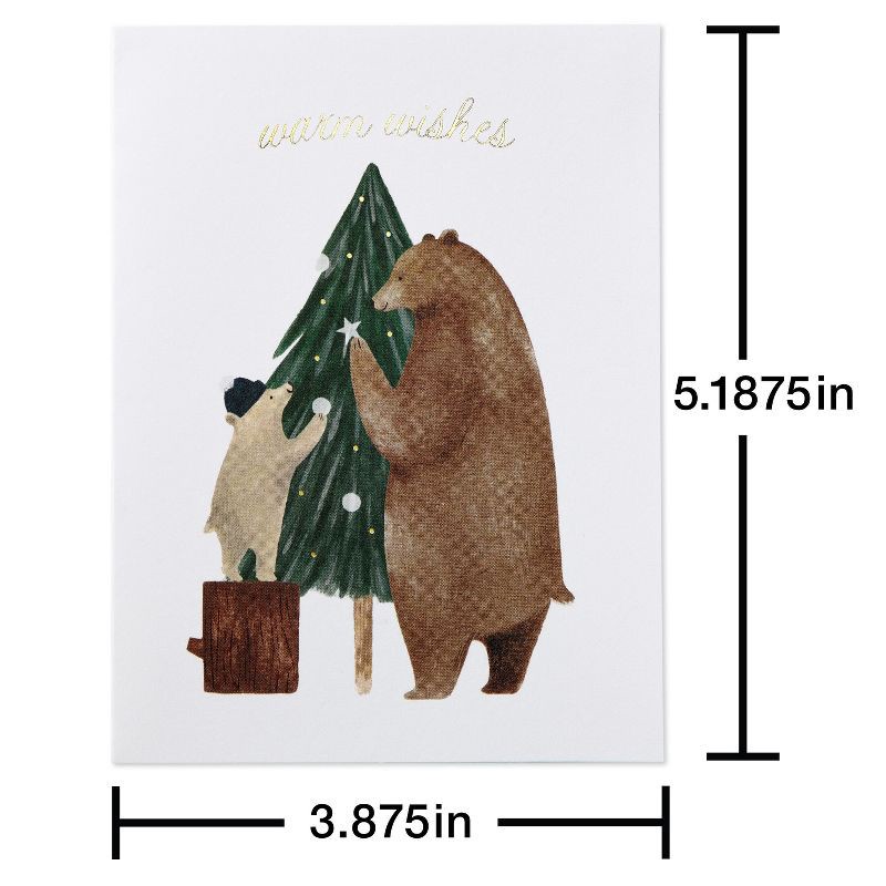 slide 5 of 6, American Greetings 10ct Bears with Tree Blank Notecards, 10 ct