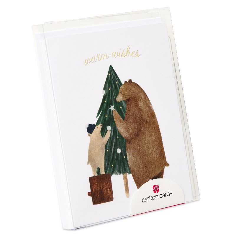 slide 6 of 6, American Greetings 10ct Bears with Tree Blank Notecards, 10 ct