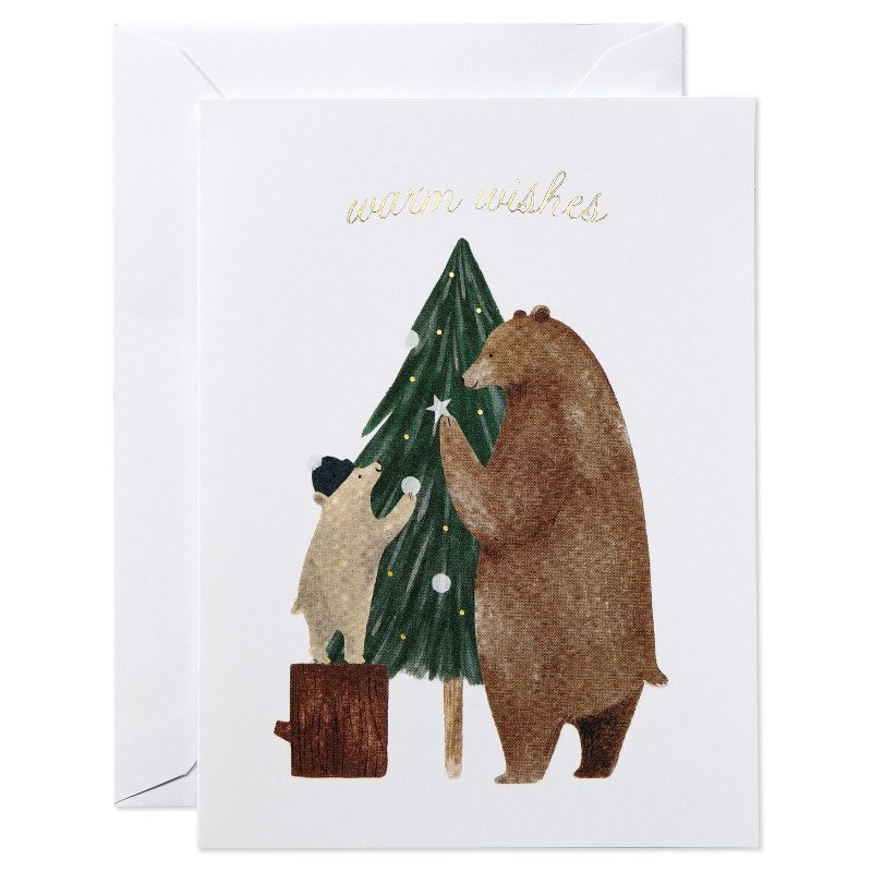 slide 1 of 6, American Greetings 10ct Bears with Tree Blank Notecards, 10 ct