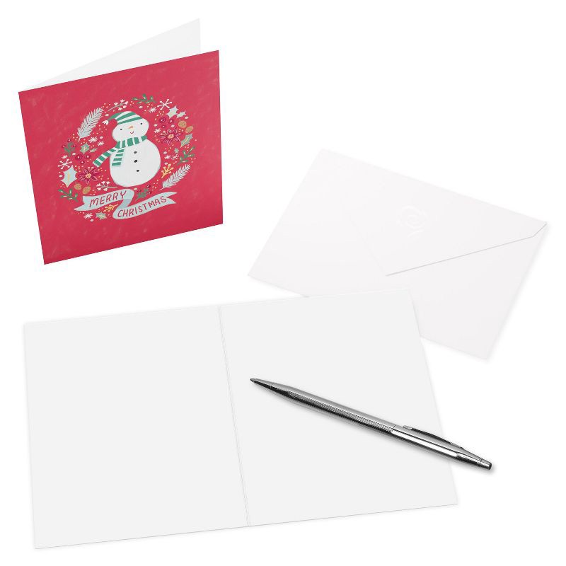 slide 2 of 3, American Greetings 10ct Merry Christmas Snowman Blank Notes, 10 ct