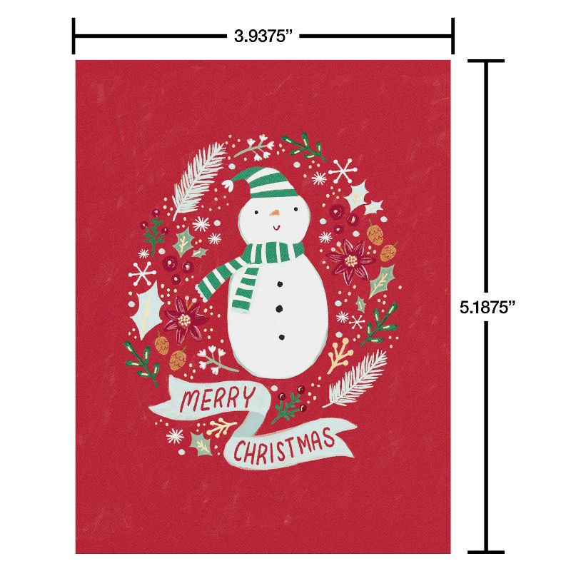 slide 3 of 3, American Greetings 10ct Merry Christmas Snowman Blank Notes, 10 ct